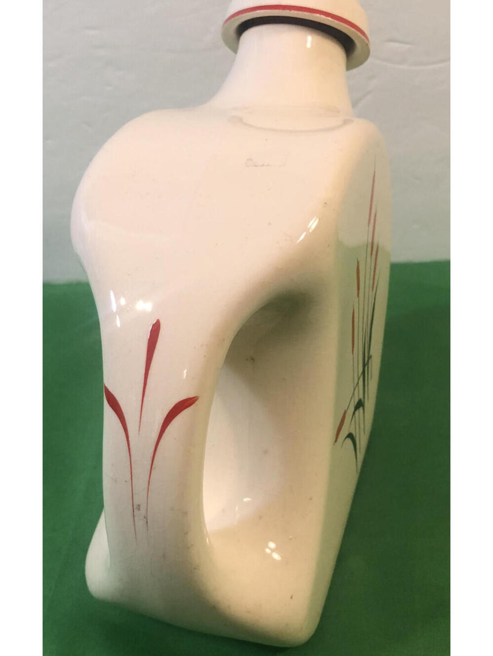 Vintage Universal Cambridge Mid Century Cattail Pattern Water Pitcher See Desc - Picture 3 of 5